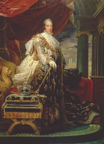 Karl X. (1757-1826) in seinen Krönungsroben von Baron François Pascal Simon Gérard